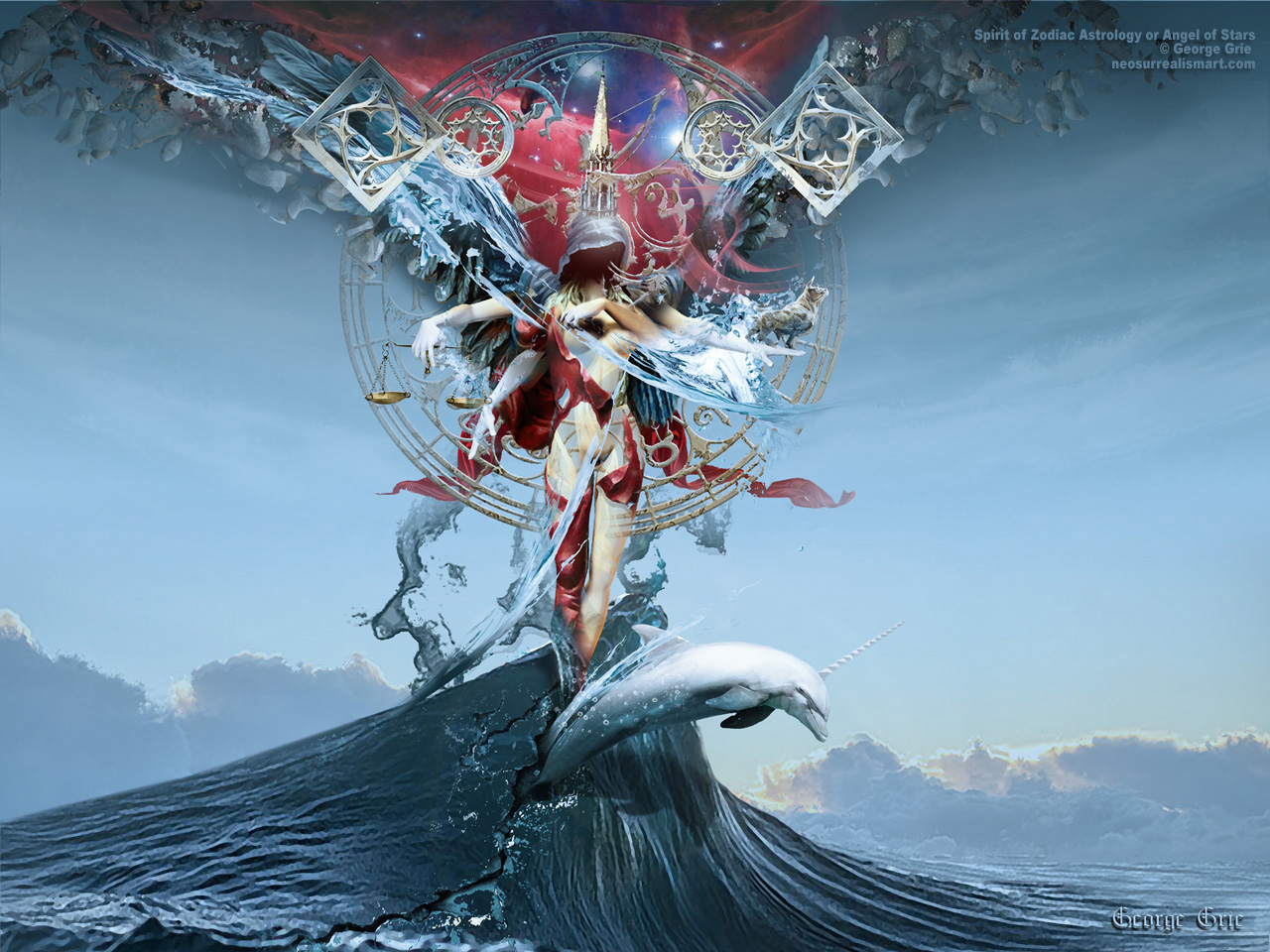 modern surrealism painting, contemporary surrealist graphic drawing, Digital art, neo surrealism, artwork, painting, artist, fine art, angel, zodiac, backgrounds, beautiful, Kokabiel beauty, body, cloud, concepts fairy, fantasy, fashion, female, girl, glamour heaven, ideas, love, model, nature, people, person, religion, shape, silhouette, sky, spirituality, symbol, wing, woman, women, horoscope, Libra, Taurus, dolphin unicorn, stars, wave stone, romantic, celestial, universe, taurus libra, passionate, divine, cosmos, allegorical, physiological, metaphoric, print poster, illustration, publishing 