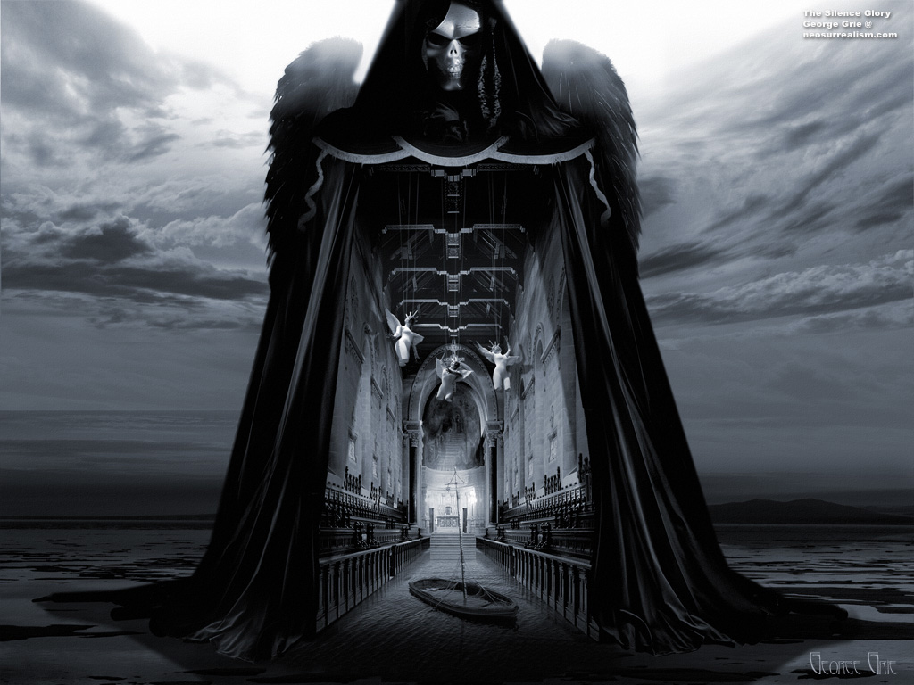 modern surrealism painting, contemporary surrealist graphic drawing, Fallen Angel demon religion faith skull death Angels Deities, spirits and mythic beings Judeo-Christian, religions New Age Hebrew Bible landscape skies, unexplained magical the supernatural Spiritual, religious sacred divine Monster creature Dark mystical dangerous, Surrealistic phantasmagoric Tranquil calm serene. 